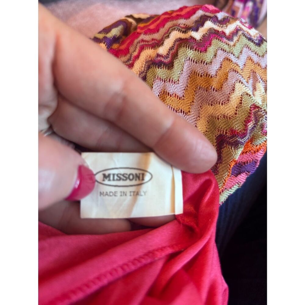 Missoni Chevron Wide-Leg Pants in Pink, Purple & Orange size EU 42 or US 10 - Picture 8 of 9